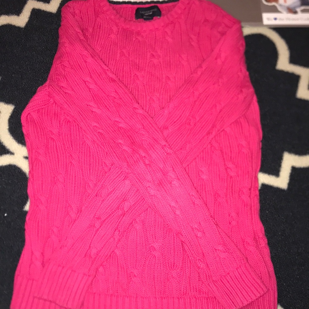 Raspberry Cable knit sweater